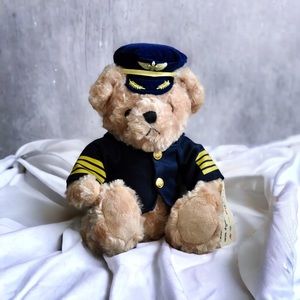 Pilot teddy bear in uniform